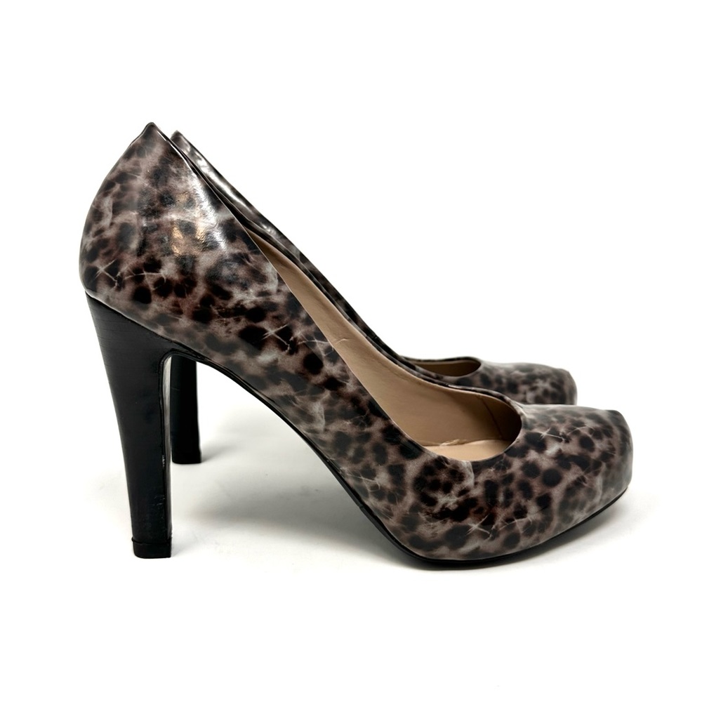 Franco Sarto Cicero Womens Platform Leopard Patent Block Heel Pump - Picture 4 of 8